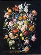 unknow artist, Floral, beautiful classical still life of flowers 09